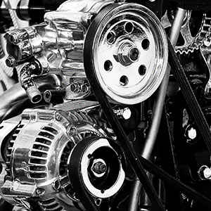 Motor automotivo cromado
